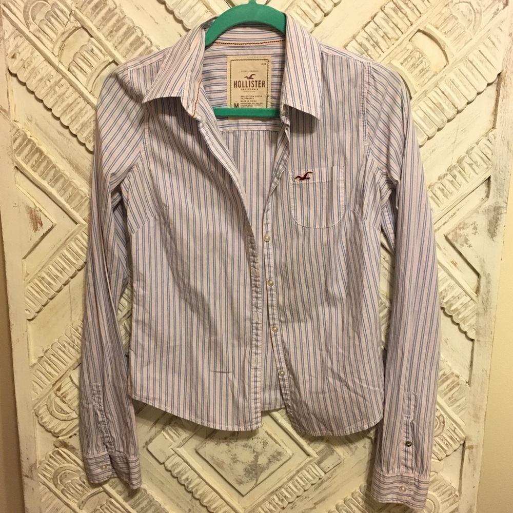 Hollister Striped Button Down Shirt